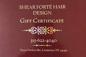 Shear Forte Salon Gift Cards